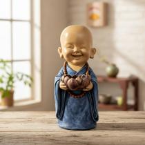 Buda Menino Budinha Híndu Com Castiçal Resina Premium 30cm ! Buda Menino Budinha Híndu Com Castiçal Resina Premium 30cm !