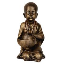 Buda Menino Estátua Com Vaso Cumbuca cor ouro grande - SHOP EVEREST