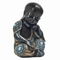 Buda Pensativo Monge Hindu Tailandês Tibetano Enfeite Resina Buda Pensativo Monge Hindu Tailandês Tibetano Enfeite Resina