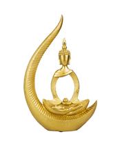 Buda Sentado Arco Dourado 34.5cm