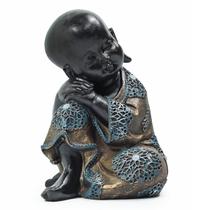 Buda Sonhador Monge Hindu Tailandês Tibetano Enfeite Resina