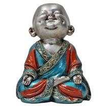Buda Sorridente Estátua Monge Chinês Enfeite Zen Decorativo - M3 Decoração