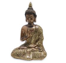 Buda Tailandês Yoga Rezando Buda Cobre Brilhante 12 cm