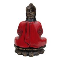 Buda Tibetano Gigante Vermelho Rubi Estátua. - Shop Everest