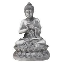 Buda Tibetano Hindu Estátua Decorativa Zen Cinza De Resina Buda Tibetano Hindu Estátua Decorativa Zen Cinza De Resina