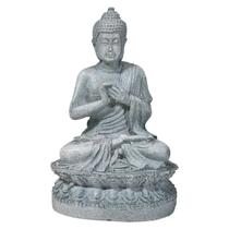 Buda Tibetano Hindu Estátua Decorativa Zen Verde De Resina