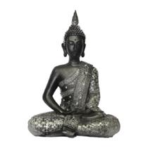 Buda Tibetano Prateado Meditando - Fx011