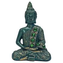 Buda Verde Estatueta Hindu Tibetano Tailandês Enfeite Casa