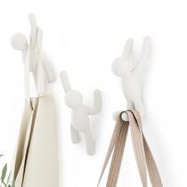 Buddy Conjunto Cabideiros de Parede 3 Peças Branco UMBRA Buddy Conjunto Cabideiros de Parede 3 Peças Branco UMBRA