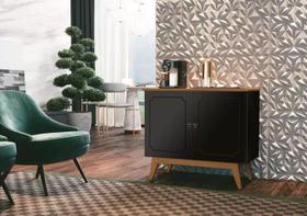 Buffer millao 3 portas :preto/freijo