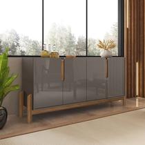 Buffet 170cm 4 Portas Lizz Versátile 2022 Cinza/Perola/Cedro Buffet 170cm 4 Portas Lizz Versátile 2022 Cinza/Perola/Cedro