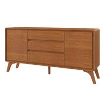 Buffet 2 Portas 3 Gavetas 165cm Pés em Madeira Maciça Ares