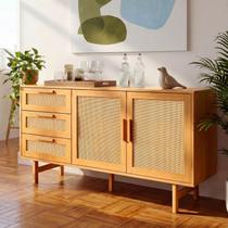 Buffet 2 Portas 3 Gavetas Rattan Magna CabeCasa MadeiraOriginals Bege/Mel Buffet 2 Portas 3 Gavetas Rattan Magna CabeCasa MadeiraOriginals Bege/Mel