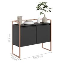 Buffet 2 Portas Compacto Rocky Preto Cobre Buffet 2 Portas Compacto Rocky Preto Cobre