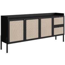 Buffet 3 Portas 2 Gavetas Palhinha 27935 Linha Oslo Nero Artesano Nero