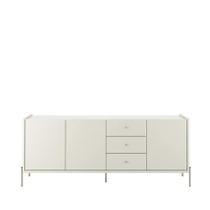 Buffet 3 Portas 3 Gavetas Jasper 184 cm - Off White c/ Champanhe Buffet 3 Portas 3 Gavetas Jasper 184 cm - Off White c/ Champanhe