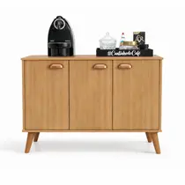 Buffet 3 Portas 90cm Para Cozinha e Sala de Jantar Cantinho do Café