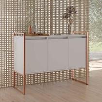 Buffet 3 Portas Rouxe Branco Cobre Buffet 3 Portas Rouxe Branco Cobre