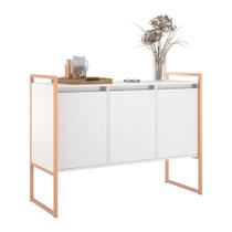 Buffet 3 Portas Rouxe Branco Cobre Buffet 3 Portas Rouxe Branco Cobre