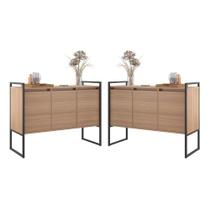 Buffet 3 Portas Rouxe Montana Conjunto 2 Unidades