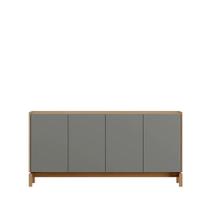 Buffet 4 Portas 1 Gaveta Amsterdã 165 cm - Natural c/ Verde