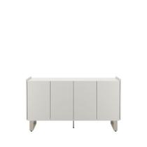 Buffet 4 Portas 2 Prateleiras Arcádia 137 cm - Champanhe c/ Off White Fosco