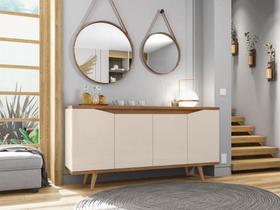 Buffet 4 Portas c/ Nichos Grace Off White/Cedro
