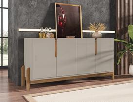 Buffet 4 Portas c/ Prateleiras Lizz 1,70 Off-White/Cedro
