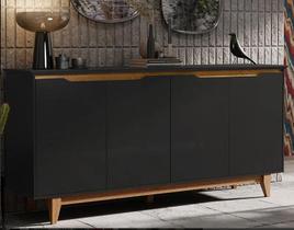 Buffet 4 portas flow preto Buffet 4 portas flow preto