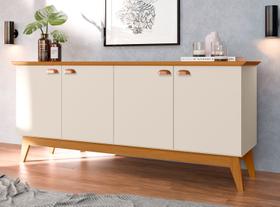 Buffet 4 Portas Para Sala De Jantar Nature Off White Mdf/mdp