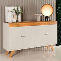 Buffet 4 portas sevilha 1600 - off white/naturalle - mavaular