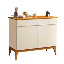 Buffet 95cm Sala Jantar Pequeno 2 Portas Magnum EDN Off White/Cedro