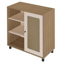 Buffet Aparador 1 Porta 80 cm 4521 Carvalho Off White ARLY Buffet Aparador 1 Porta 80 cm 4521 Carvalho Off White ARLY