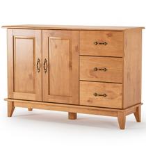 Buffet Aparador 100% Madeira Maciça 2 Portas 120 cm Stella - Carvalho Fosco Buffet Aparador 100% Madeira Maciça 2 Portas 120 cm Stella - Carvalho Fosco