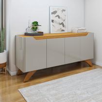 Buffet Aparador 100%MDF 4 Portas Pés em Madeira Maciça 180cm Grécia