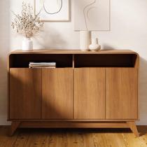 Buffet Aparador 125cm 4 Portas Orgânico Marlo Nature Z56 - Mpozenato Buffet Aparador 125cm 4 Portas Orgânico Marlo Nature Z56 - Mpozenato
