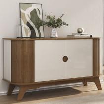 Buffet Aparador 140cm Sala 2 Portas Uther Cinamomo/Off A09 - Mpozenato Buffet Aparador 140cm Sala 2 Portas Uther Cinamomo/Off A09 - Mpozenato