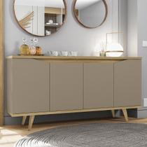 Buffet Aparador 160cm 4 Portas Pé Madeira Lady Fendi/Hannover C14 - Mpozenato Buffet Aparador 160cm 4 Portas Pé Madeira Lady Fendi/Hannover C14 - Mpozenato