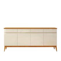 Buffet Aparador 187cm com 4 Portas e 4 Gavetas em MDF Cedro Magnum Premium