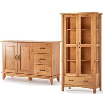 Buffet Aparador 2 Portas 3 Gav. 120 Cm E Cristaleira 2 Portas Bella Carvalho Fosco