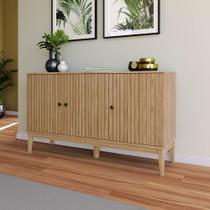 Buffet Aparador 3 Portas 134,5cm Detalhado em Riscado