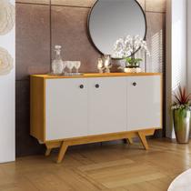Buffet Aparador 3 Portas Harmonia Candian Amarelo/Cinamomo/Off White Buffet Aparador 3 Portas Harmonia Candian Amarelo/Cinamomo/Off White