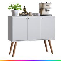Buffet Aparador 3 Portas Pés Retrô Cantinho do Café Multiuso Móveis Bonatto