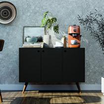 Buffet Aparador 3 Portas Pés Retrô Cantinho do Café Multiuso Móveis Bonatto