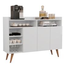 Buffet Aparador 3 Portas Retro Celta Branco 13550 Giga Moveis