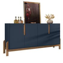 Buffet Aparador 4 Portas 170cm 050518 Azul Cobalto Cedro DCASA