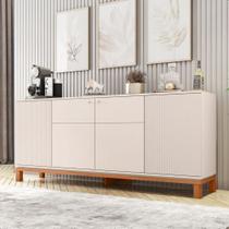 Buffet Aparador 4 Portas Balcão Bege Jace Caemmun Buffet Aparador 4 Portas Balcão Bege Jace Caemmun