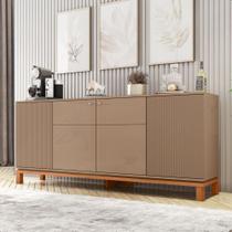 Buffet Aparador 4 Portas Balcão Cinza Jace Caemmun Buffet Aparador 4 Portas Balcão Cinza Jace Caemmun