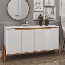 Buffet Aparador 4 Portas com Pés em Madeira Áurea Buffet Aparador 4 Portas com Pés em Madeira Áurea