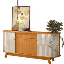 Buffet Aparador 4 Portas E 2 Gavetas 100% Mdp Mônica Cinamomo/off White